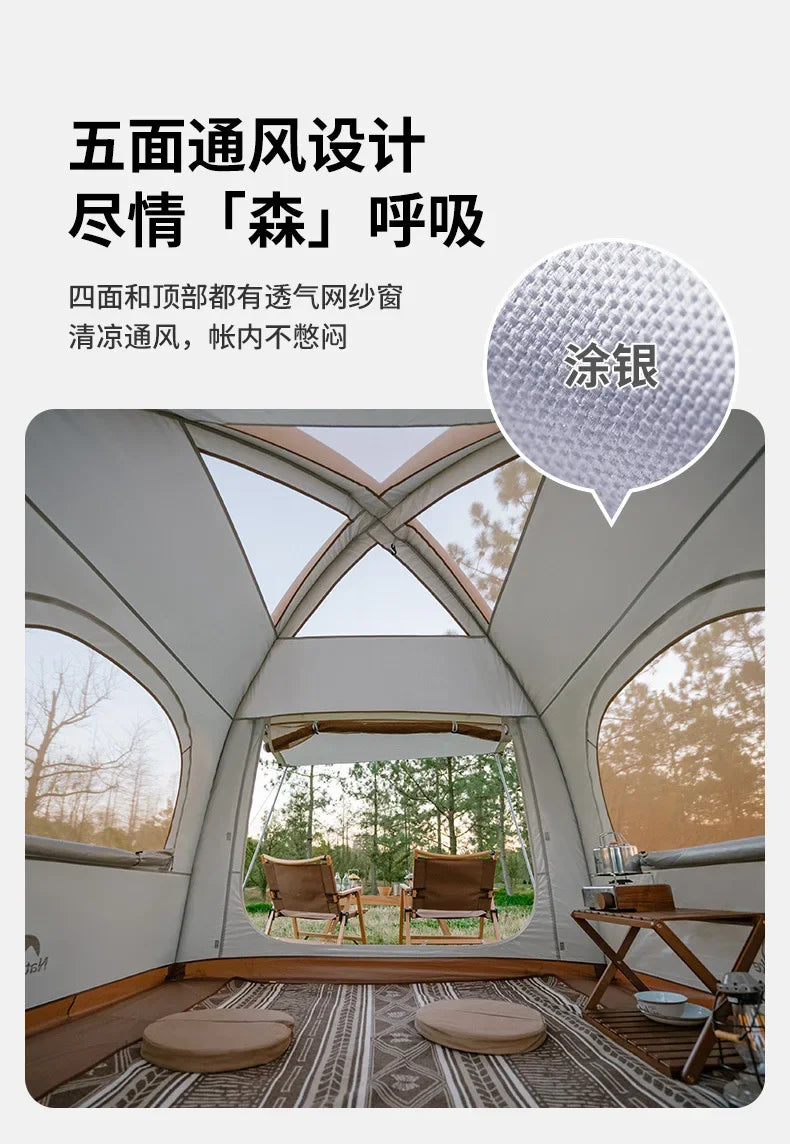 Naturehike-Ango Air Inflatable Tent, Outdoor Camping, Sun Protection, Quickly Open Folding Tent, Large Space, CNH23ZP12002