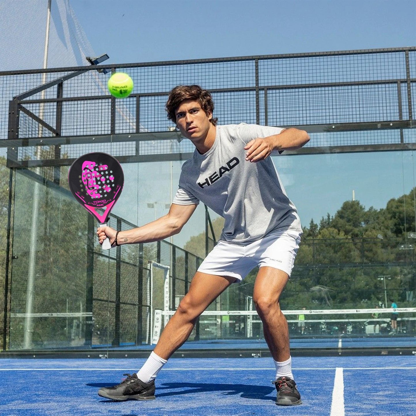 Padel Tennis Racket 3KCarbon Padel  Racket With EVA Memory for Men Women Tennis Racquet Paddle Round Shape Dynamic Air Flow