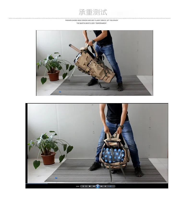 70-100L Outdoor Camping Travel Sports Backpack Military Camo Tactical Bag Large Capacity Waterproof Hiking Mountain Climbing Bag