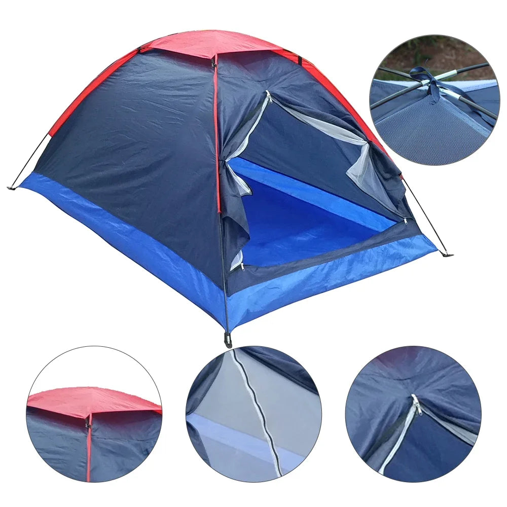 2 People Double-Layer Tent with Bag Portable Ultralight Water Resistant Tent for Outdoor Camping Backpacking Hiking Travel