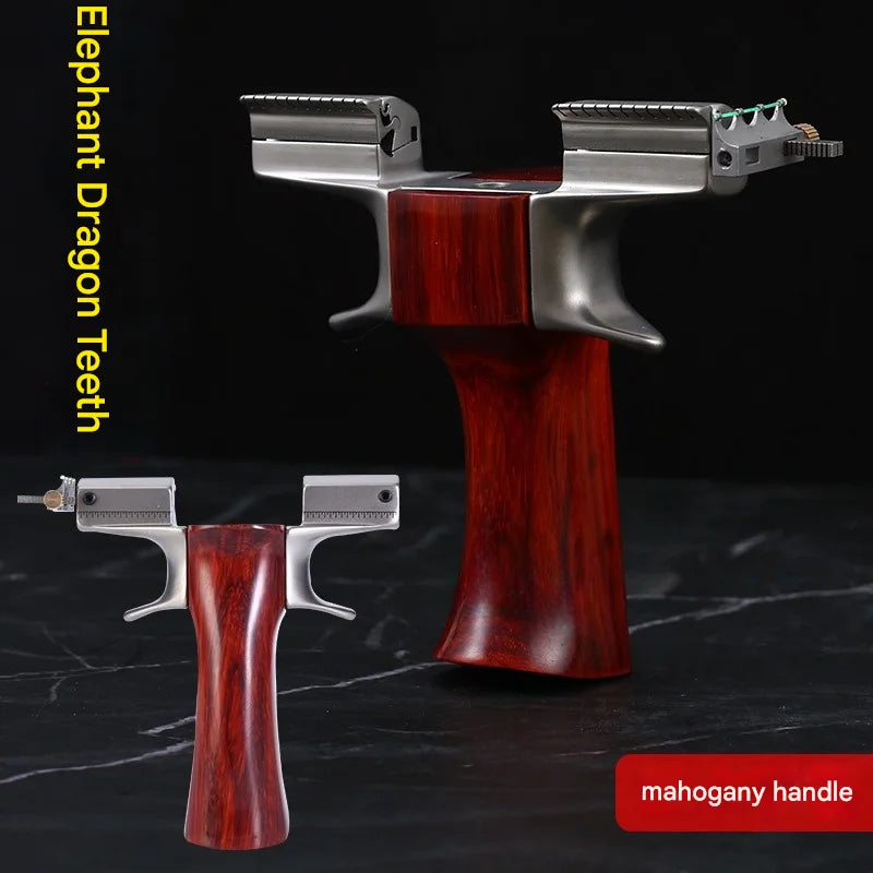 Powerful Dragon Tooth Slingshot Outdoor Competition Actual Combat Quick Pressure Concealed Buckle Catapult With Flat Leather