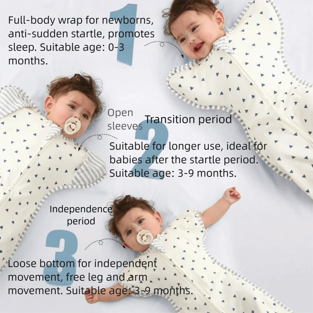 Anti-startle Baby Sleeping Bag Soft Wrapping Blanket Infant Swaddle Blanket Jumping Bag Newborn Wrapping Newborn Sleep Sack