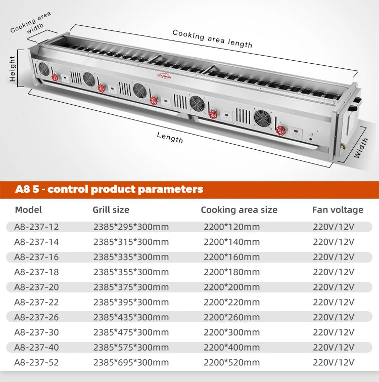 A8 Gas Large Barbecue Grill Commercial Grill Machine Restaurant