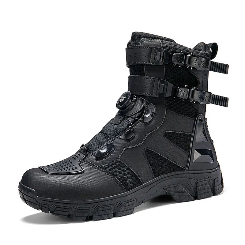 Motorcycle Boots Men's Mid-Calf Motocross Races Protective Boots Outdoor Breathable Non Slip Motos Sports Shoes 1128