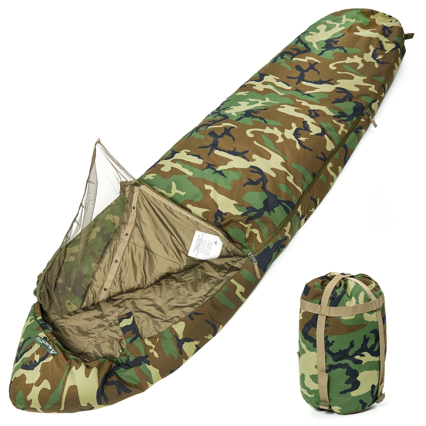 MT Military Modular Infantry Tactical Mummy Sleeping Bags, Army Force Defence 4 & Tropen Sleeping System 2.0 Camouflage