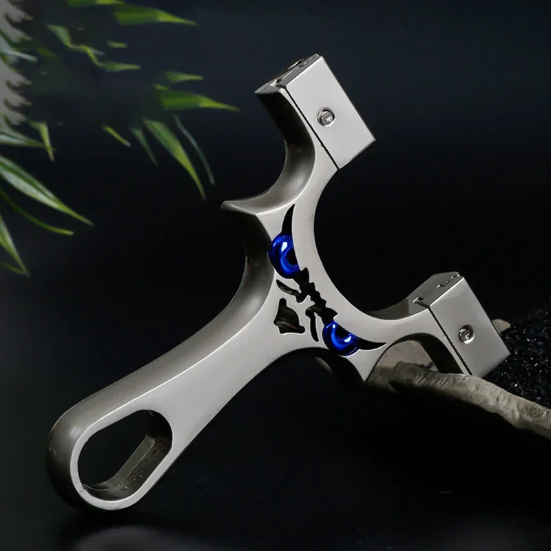 Silver Aluminum Alloy Slingshot Professional Slingshot Competition Dedicated Full Metal High-quality Sling Light and Strong