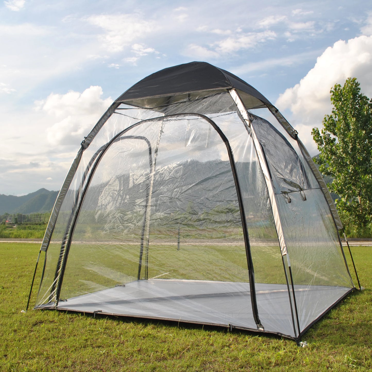 Sports Tent All Weather Clear Sport Shelter Waterproof and Windproof with Detachable Top Cover Rain Tent,PVC tent,Warm keep tent