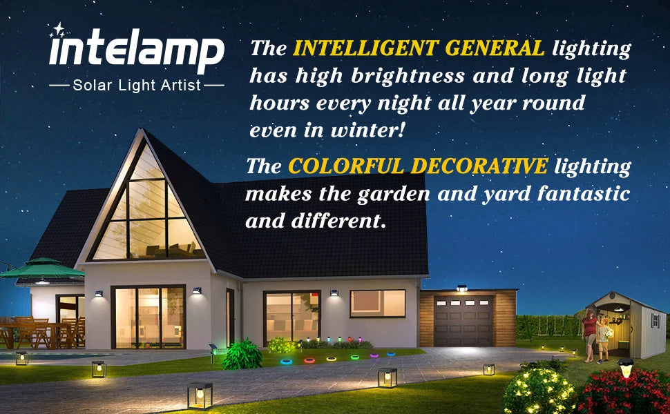 Solar Outdoor Super Bright Wall Light IP65 Waterproof Street Light Solar Security Light (Warm) for Many Outdoor Scenes