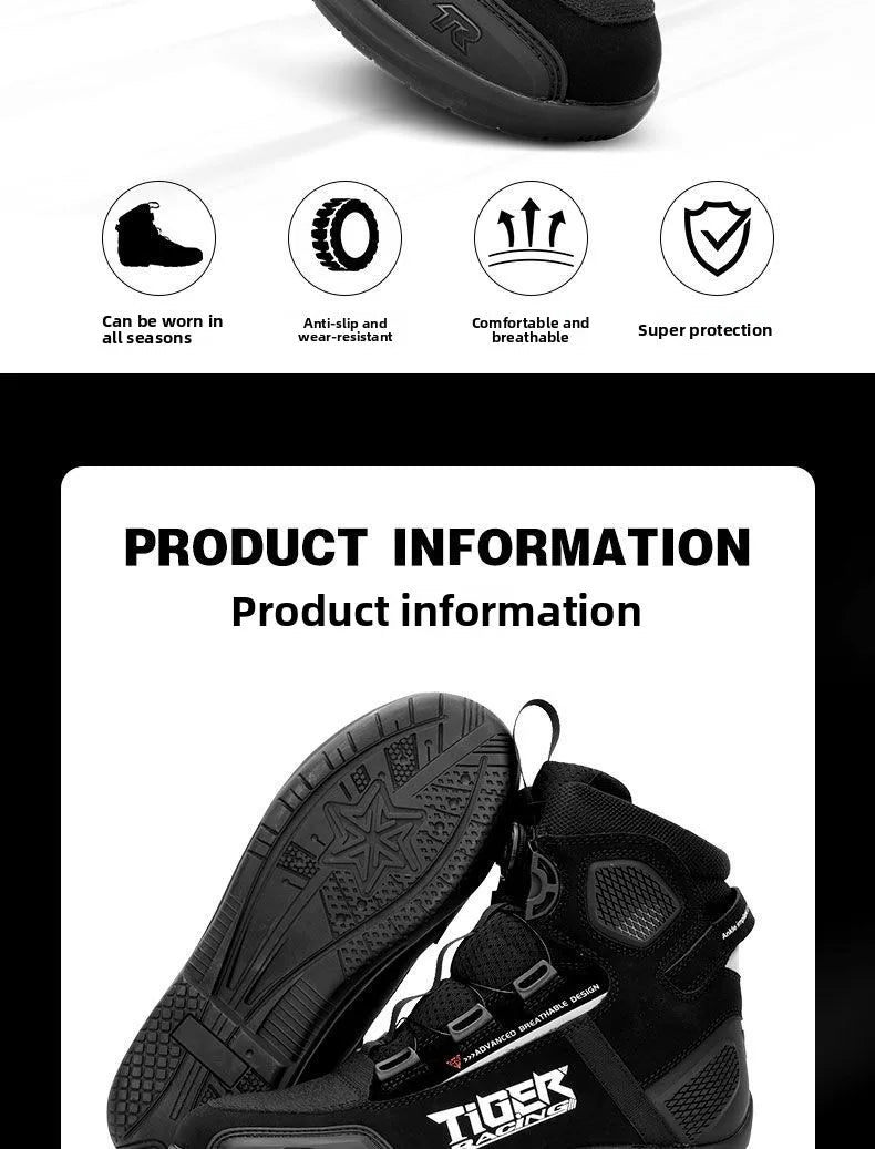 Motorcycle Shoes for Men, MTB Cycling Shoes, Winter Hiking High-Cut Boots, Tenis Masculino, Road Bicycle Sneaker，Casual Shoes