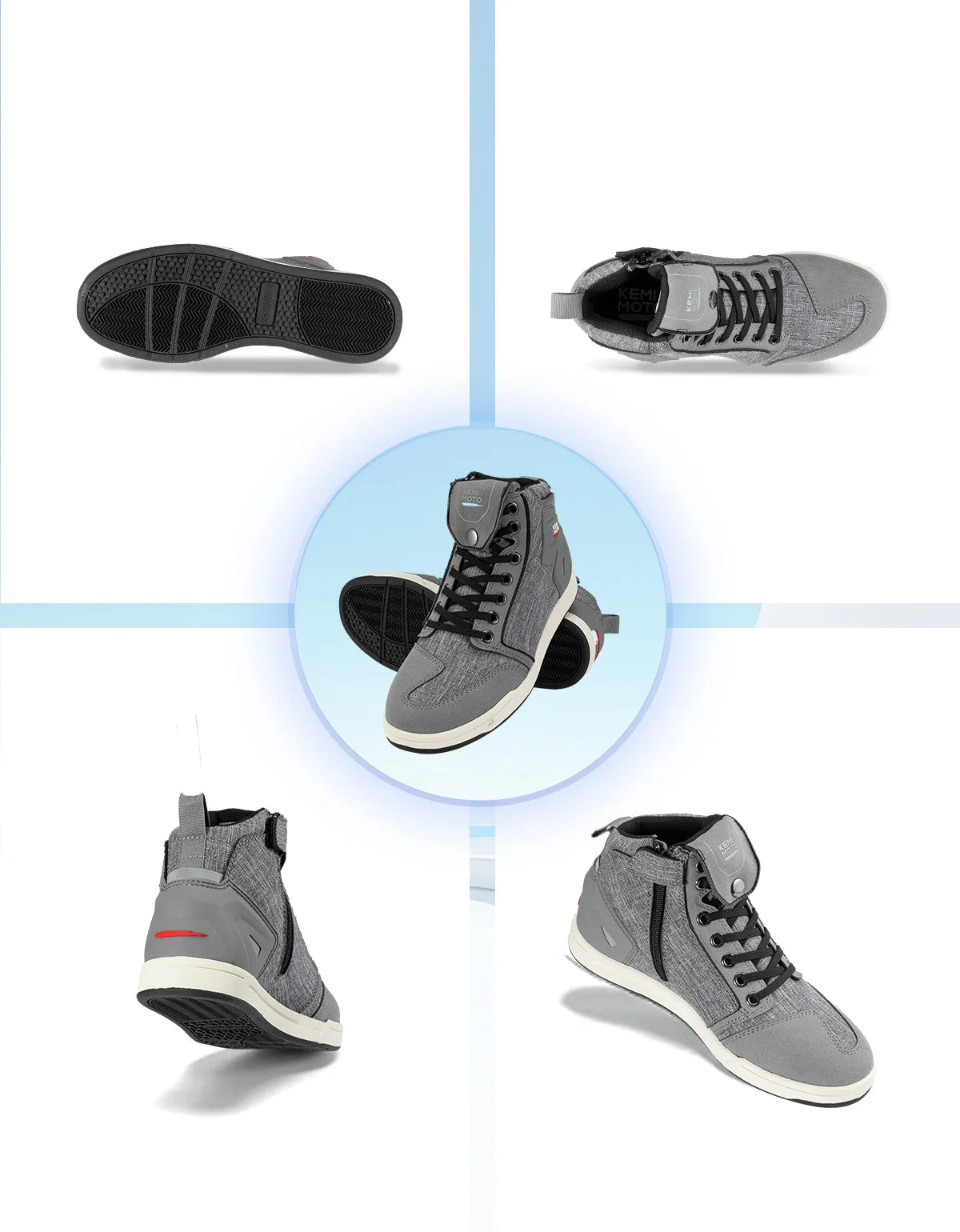 KEMIMOTO Motorcycle Riding Short Boots Men Summer commuting Shoes Sneakers Anti-slip Protection Breathable Casual rides Gear