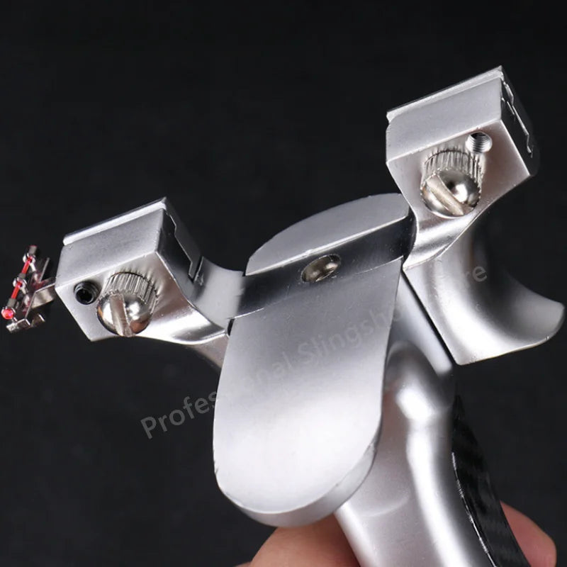 High Precision Rubber Band Shooting Alloy Slingshot and High-power Metal Catapult Sports Shooting Slingshot for Outdoor Hunting