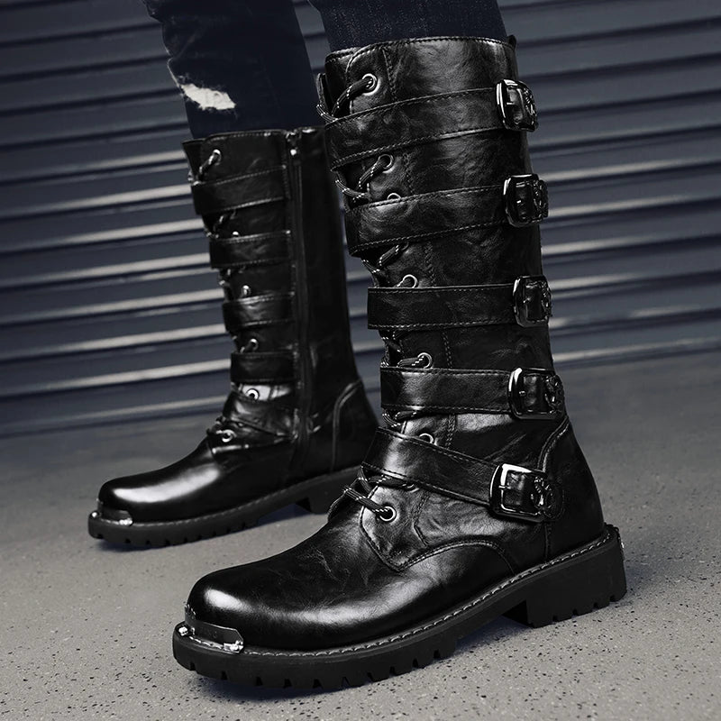 Motorcycle Boots New Men's Outdoor Fashion High Top Shoes For Men Women High Quality Comfort Anti-collision Protective Boot 2025