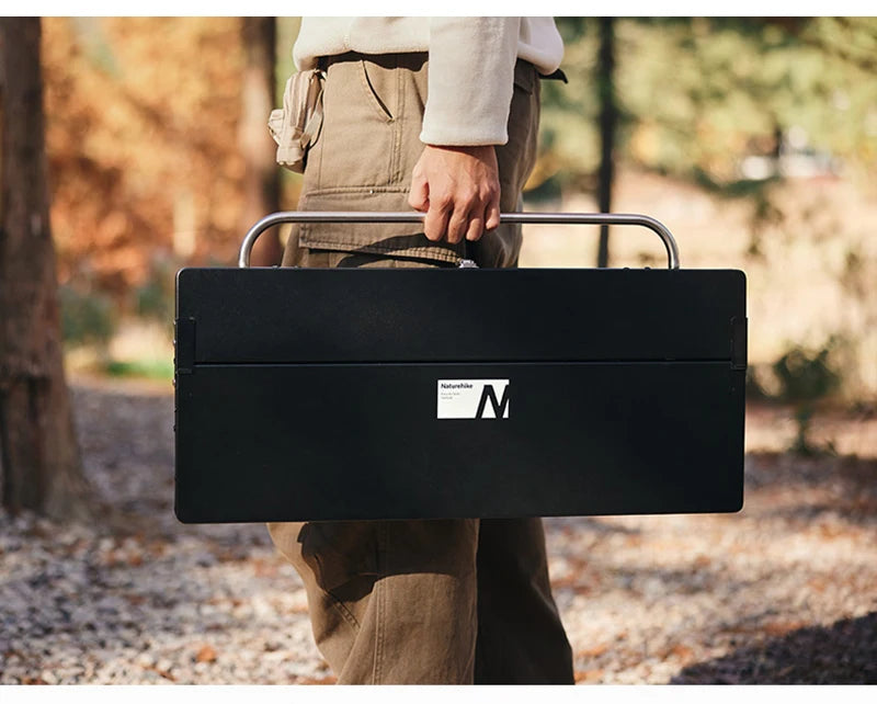 Naturehike Vertical Barbecue Rack Foldable Barbecue Charcoal Grill Stainless Steel Folding BBQ Grill For Outdoor Cooking Camping