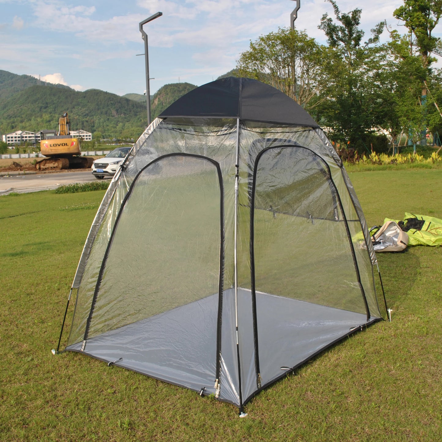 Sports Tent All Weather Clear Sport Shelter Waterproof and Windproof with Detachable Top Cover Rain Tent,PVC tent,Warm keep tent