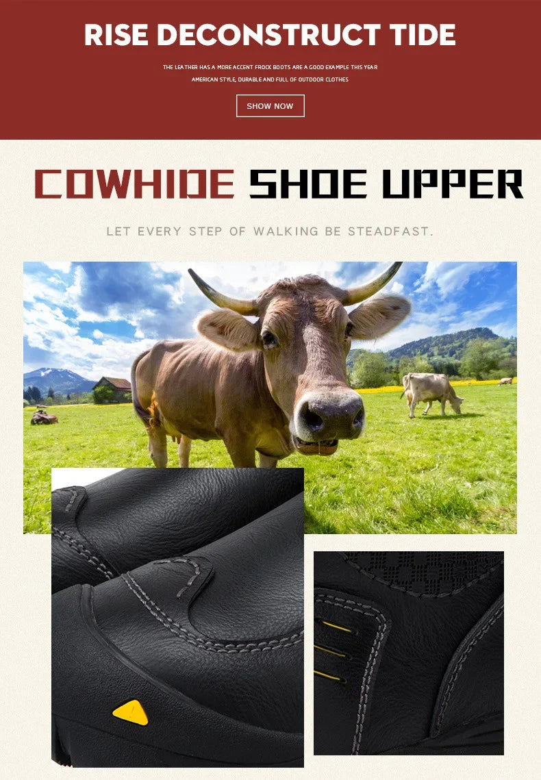 Motorcycle Riding Boots with Winter Velvet Style Warm Waterproof and Non Slip Outdoor Leisure Hiking Shoes Motorcycle Boots