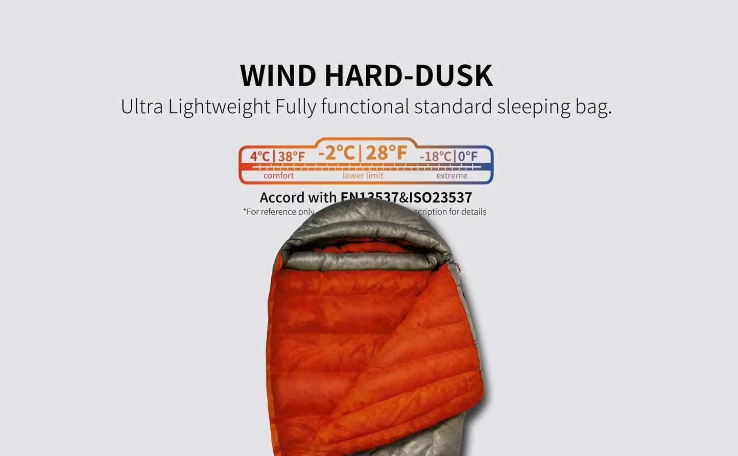 AEGISMAX Wind Hard Dusk Upgrade 7D Nylon 800FP Duck Down Sleeping Bag Outdoor Camping Hiking Bag