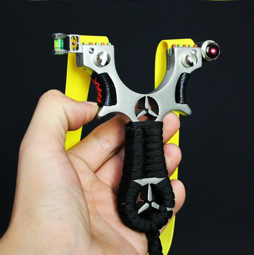 Laser Shooting Metal Slingshot High Precision Sling Outdoor Hunting Slingshot for Hunting High Precision Catapult