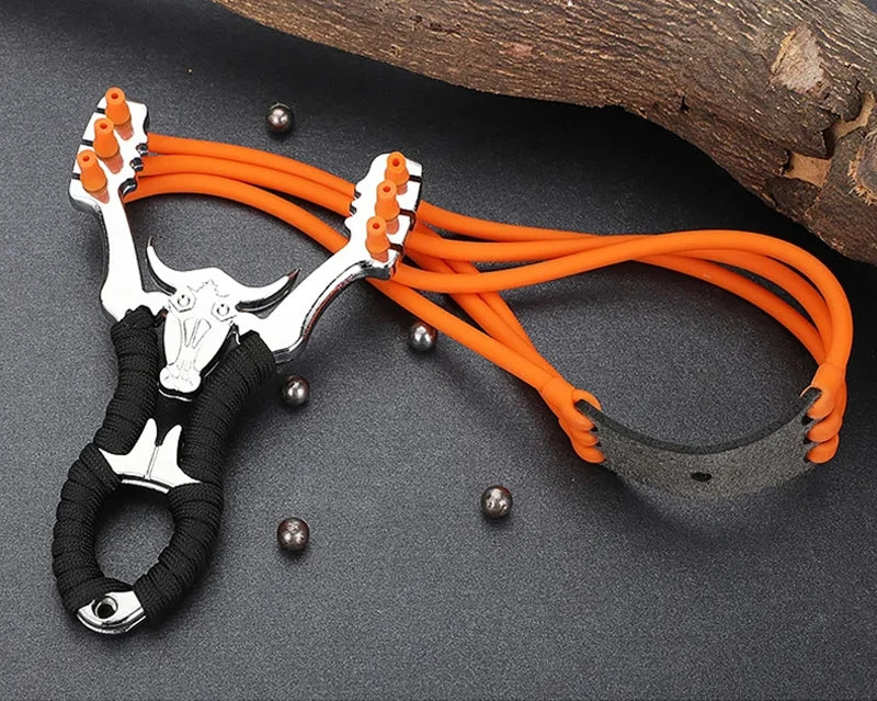 Metal Traditional Slingshot Classic Design with High Elastic Rubber Bands Sling shot Outdoor Hunting Shooting Catapult Slingssho