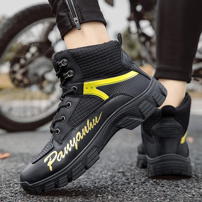 Motorcycle Boots for Man 2025 New Breathable Motocross Riding Boot Men's Motos Protective Shoes Motorbike Anticollision Shoes