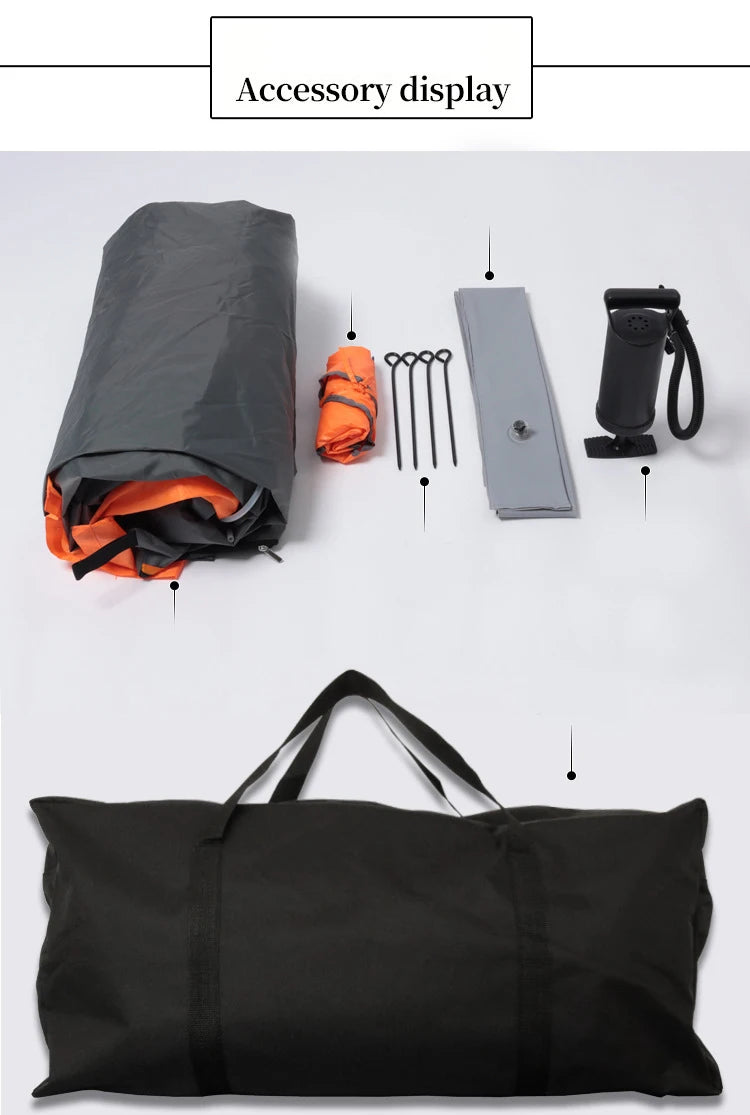 Inflatable Tent Folding Automatic Waterproof 2 3 4 People Air Tents Camping Cube Fishing Tourism Summer Awning Orange Outdoor