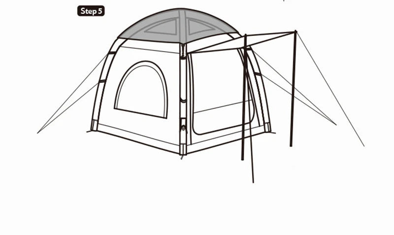 Naturehike Ango Air Outdoor Silver Coated Sunscreen Inflatable Tent Portable Camping Large Space Folding Tent Park Family Tent