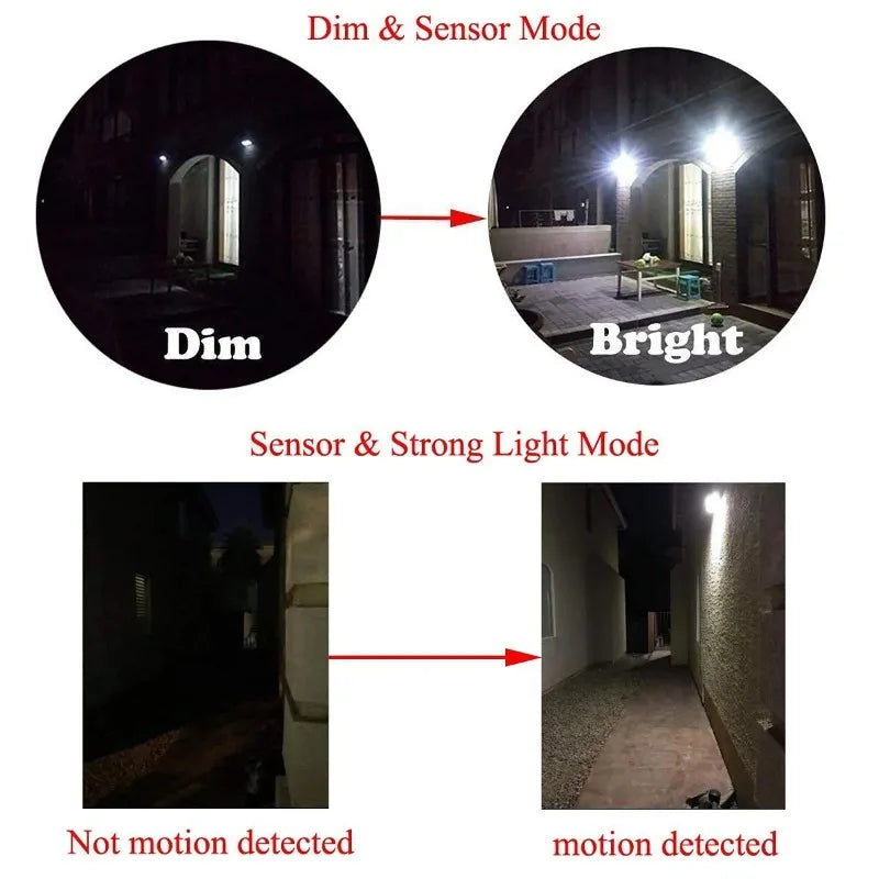 Solar Light Outdoor Motion Sensor Waterproof Wall Led Lamp for Lighting Garden Decoration Gardening Solar Street Lights