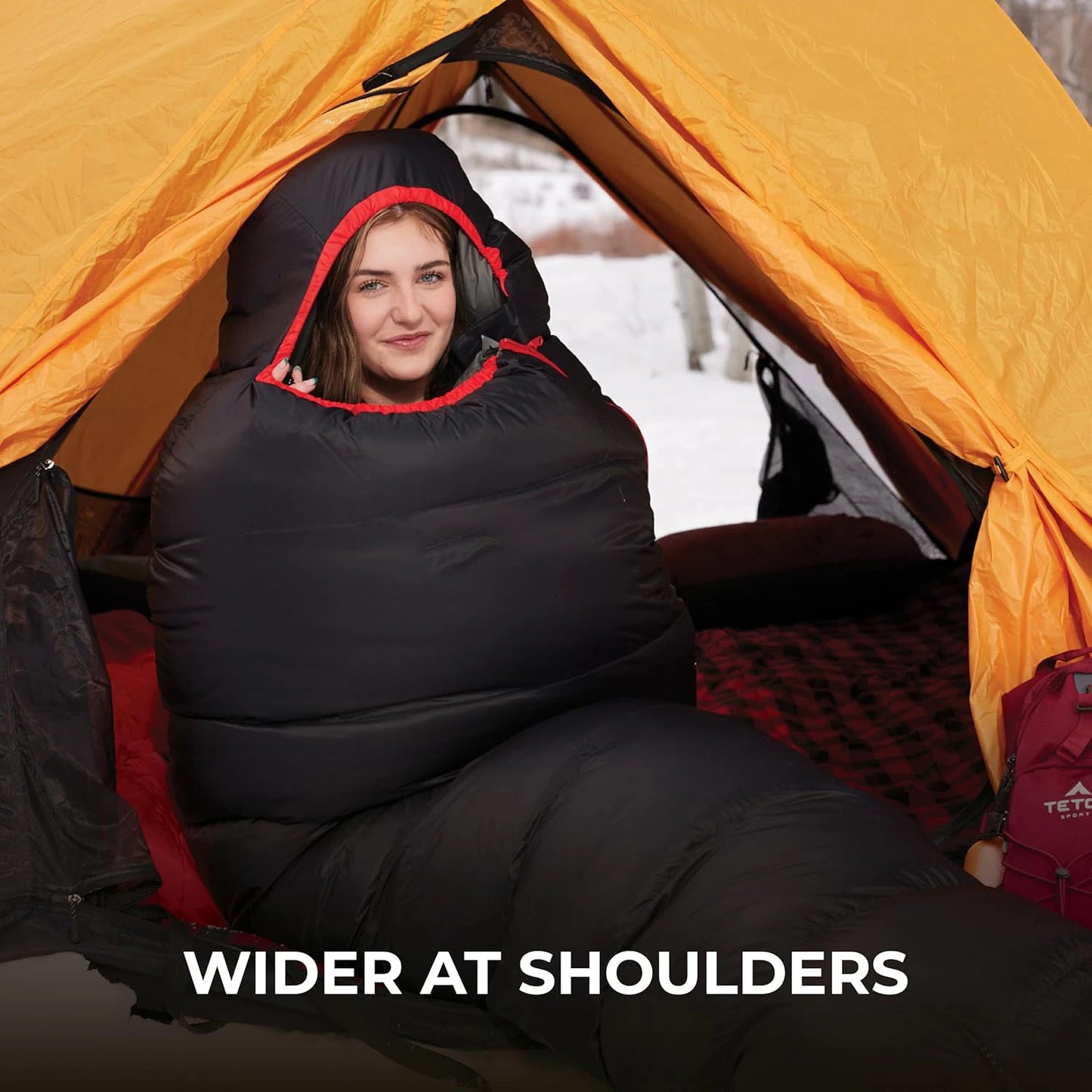 Lightweight Nylon Fabric 20 0 Degree Warm Mummy Sleeping Bag for Adults for Sports-Centered Camping Hiking Backpacking