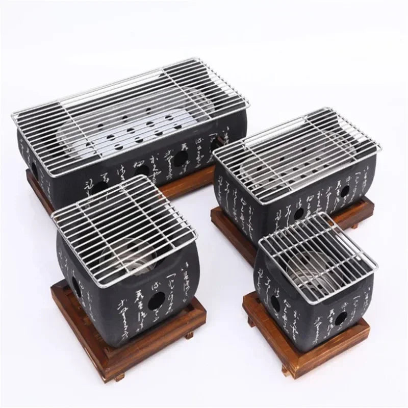 Japanese Barbecue Grill Mini Household Aluminium Alloy Charcoal Barbecue Stove Oven Accessories