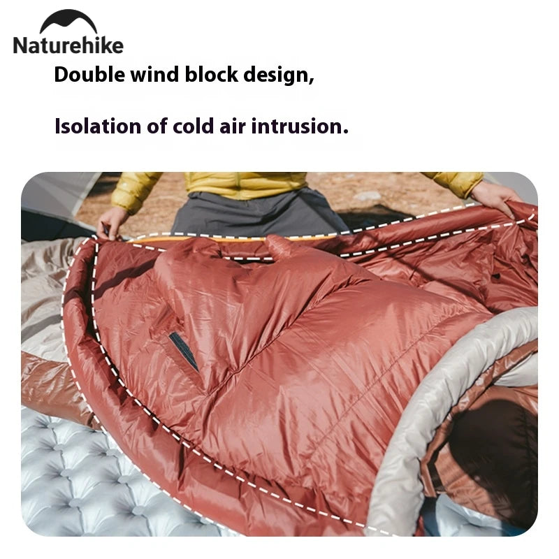 Naturehike Snowbird Mummy Sleeping Bag 650FP Duck Down -20°C Winter Outdoor Camping Warm Ultralight Thickened Adult Sleeping Bag