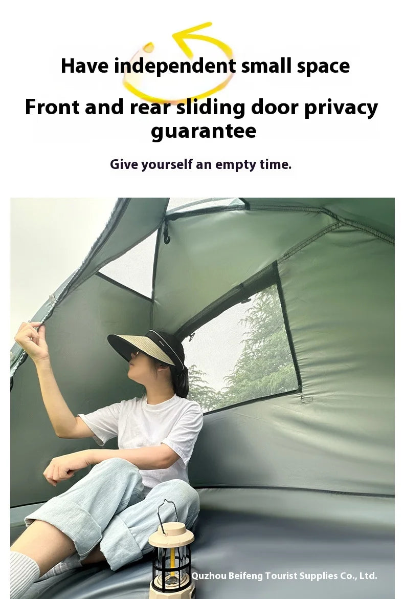 Single Camping Tent -190T Silver Plated Polyester 150D Waterproof Oxford 1.42KG Lightweight and Portable Outdoor Tent ultralight