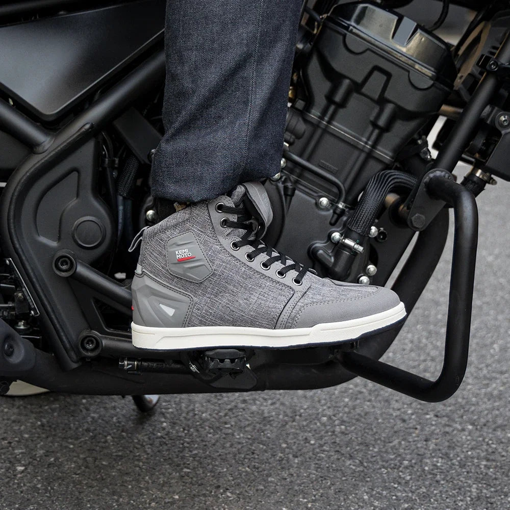 KEMIMOTO Motorcycle Riding Short Boots Men Summer commuting Shoes Sneakers Anti-slip Protection Breathable Casual rides Gear