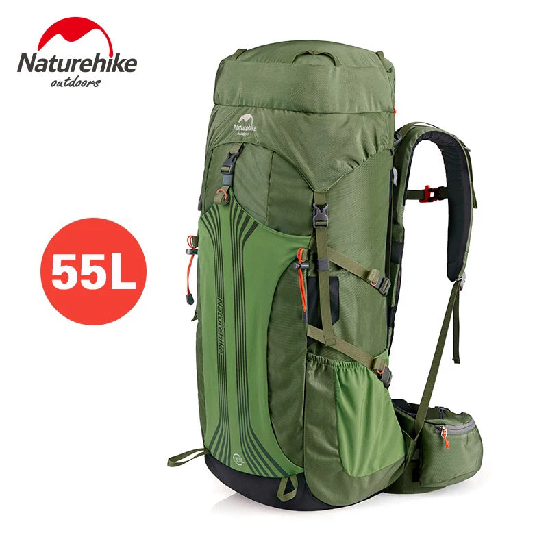 Naturehike 45L 55L 65L Hiking Backpack Outdoor Travel Climbing Camping Bag with Suspension System Waterproof Trekking Rucksack