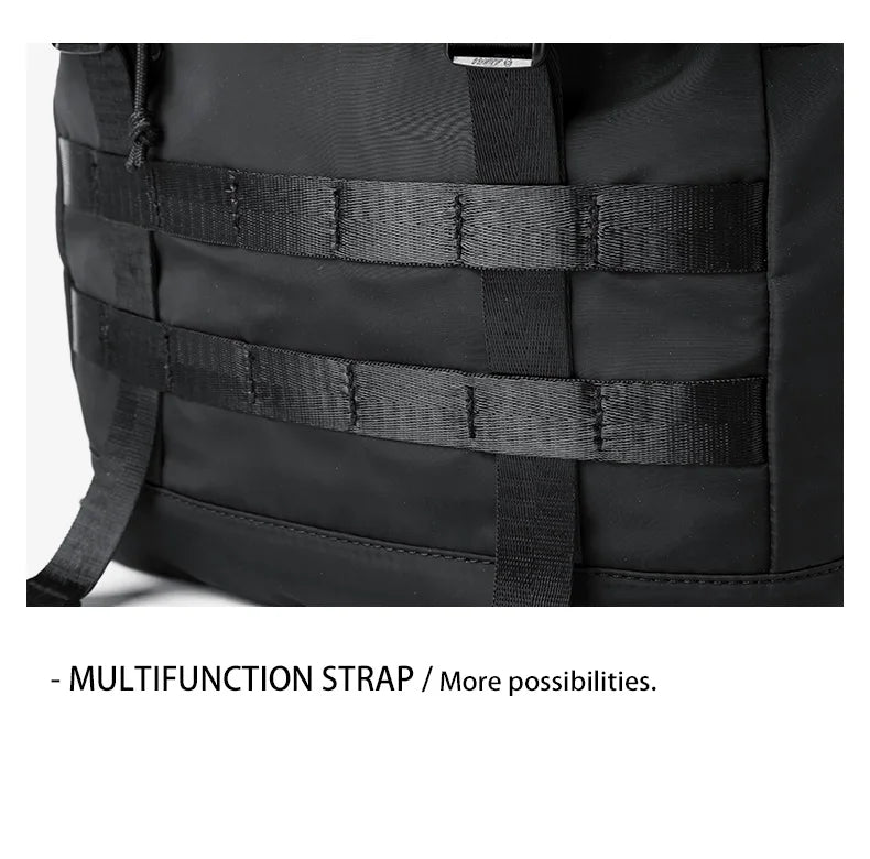 Roll Top Backpack for Men, Water Resistant Expandable, 17.3 inch Laptop Backpack for Commute Travel, 40 Max Liter Rucksack