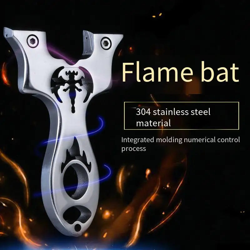 High Quality Slingshot Catapult Hunting Stainless Steel With Rubber Band Outdoor Shooting Game Sling Shot