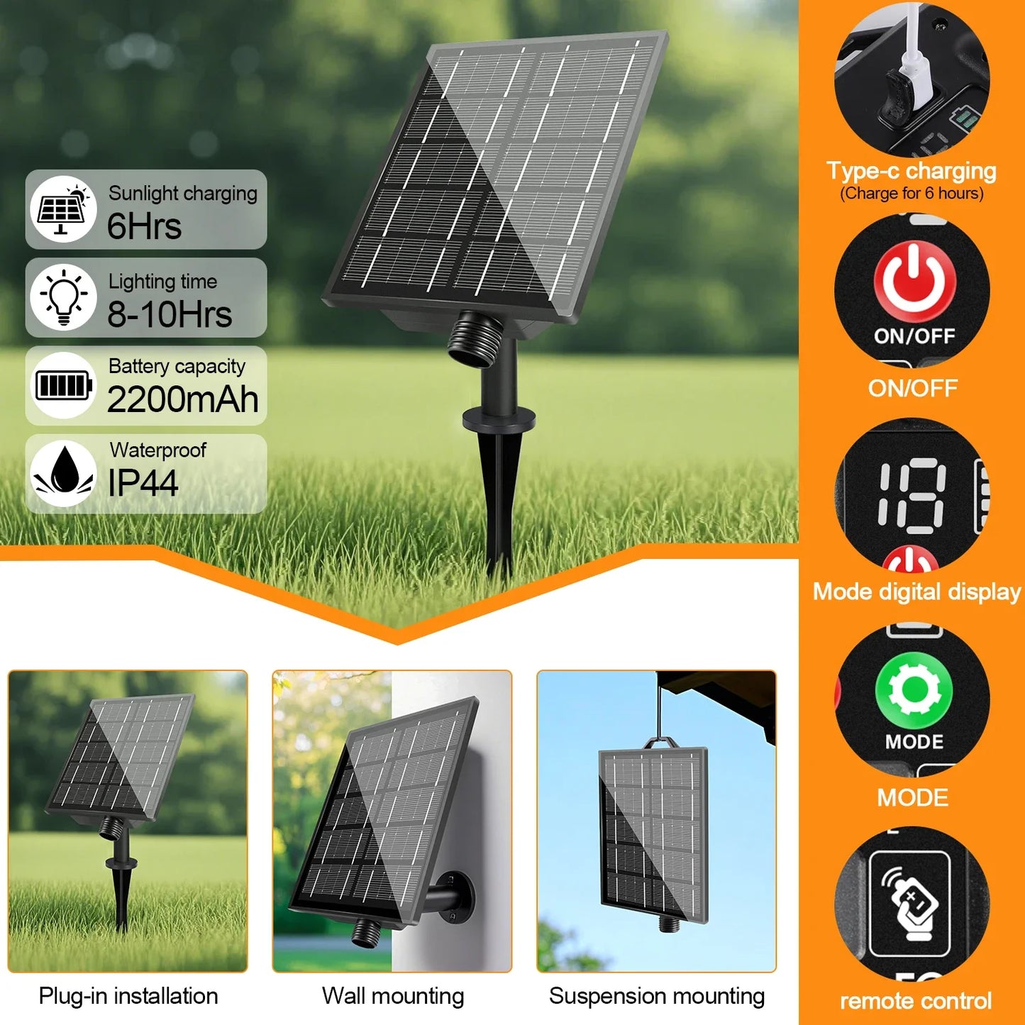 Waterproof Solar Outdoor Lights Garland E27 Shatterproof Socket Solar Light for Outdoor Decorative Solar Garden Lights Fairy