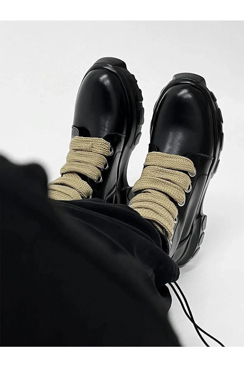 Autumn Motorcycle men Ankle Boots Street Goth Platform Rock Chunky Heels Punk Designer Shoes Knight Short Boots Woman Winter