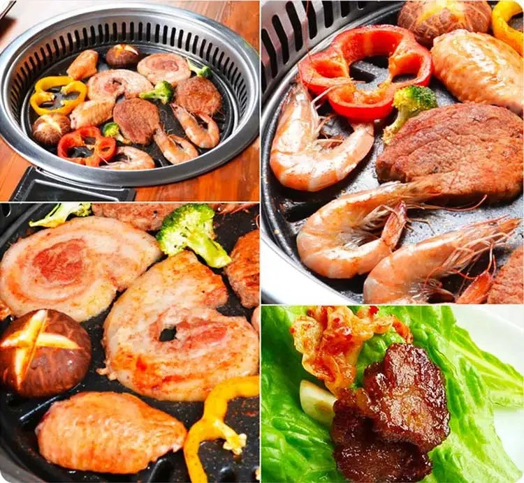 Restaurant Electric Korean Japan BBQ Grill Stove Barbecue Smokeless Japanese Embedded Yakiniku Table Korean Electric BBQ Grill