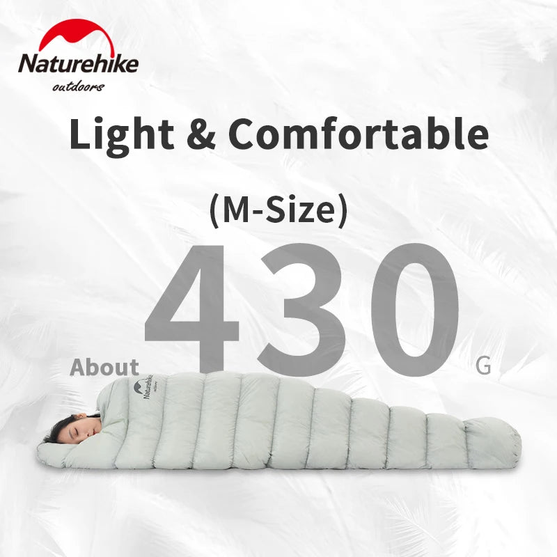 Naturehike Goose Down sleeping bags camping Ultralight Winter Gear Supplies Travel Waterproof folding Comfortable Tourism bag