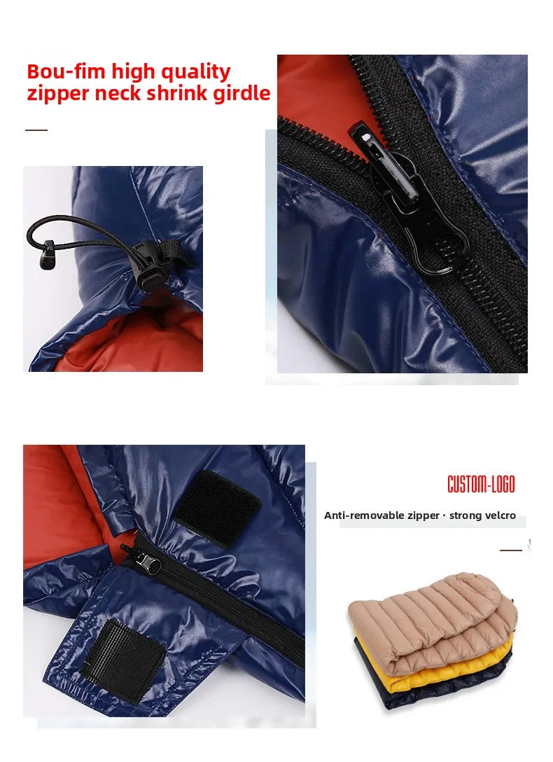 SKY ICEFeichan Mummy Down Sleeping Bag for Adults Outdoor Camping Winter Thickened Goose Down Cold-Proof Warm