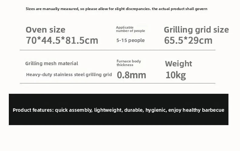 Barbecue home outdoor camping barbecue portable picnic tools courtyard