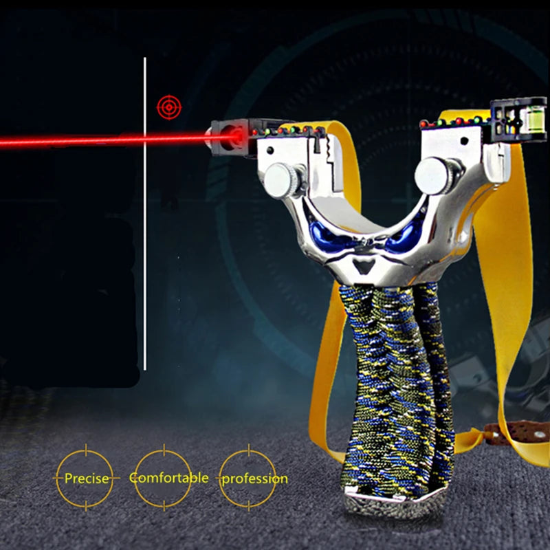 sales promotion Laser Shooting Slingshot High Precision Sling Hunting Acessories Outdoor Powerful and Precise Shooting Catapult