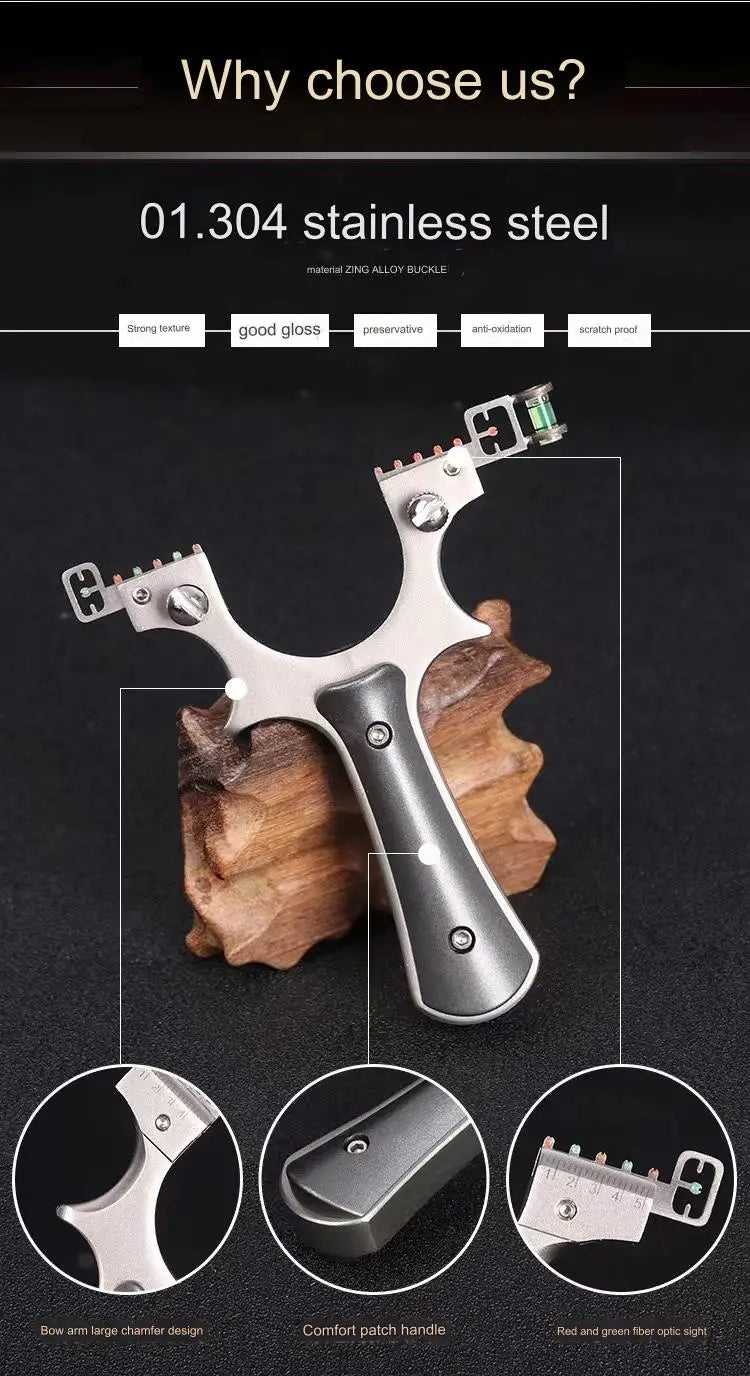 Professional Outdoor Sling Hunting Shot Powerful Stainless Steel Catapult Outdoor Shooting Entertainment Accessories Adult Toys