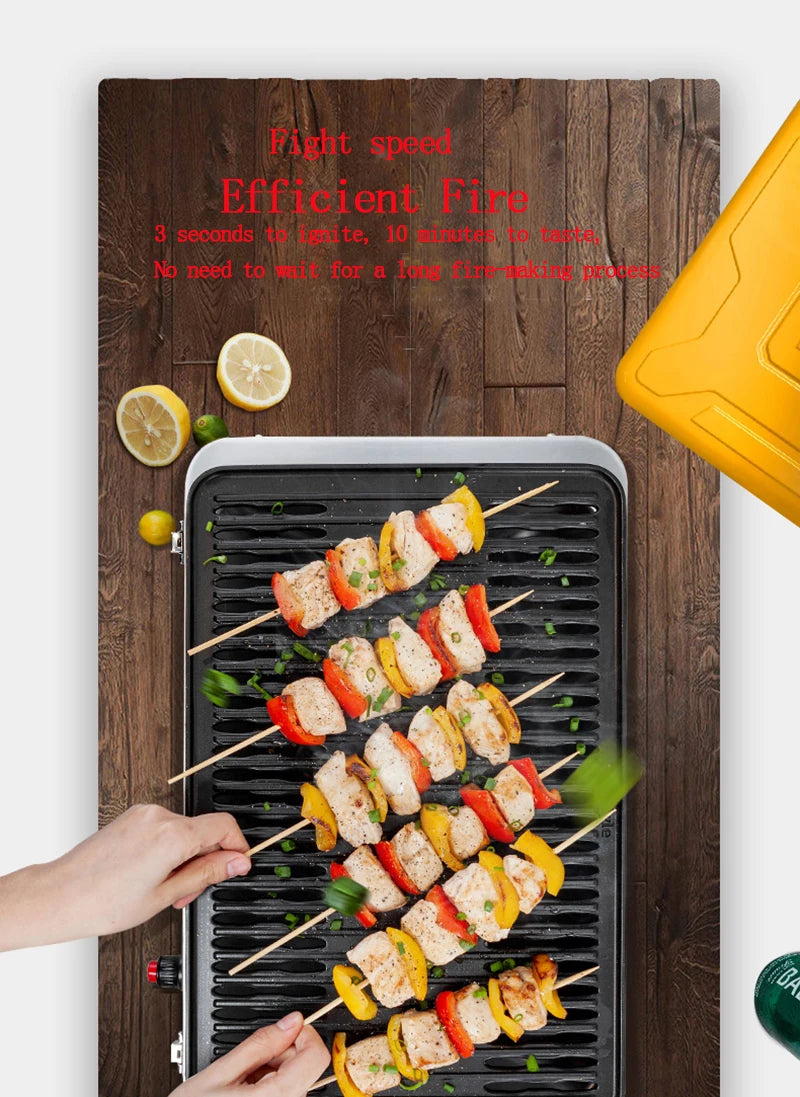 Home Outdoor Barbecue Grill Outdoor Portable Barbecue Stove Smokeless Small Barbecue Grill Gas Stove Small Barbecue Stove BBQ
