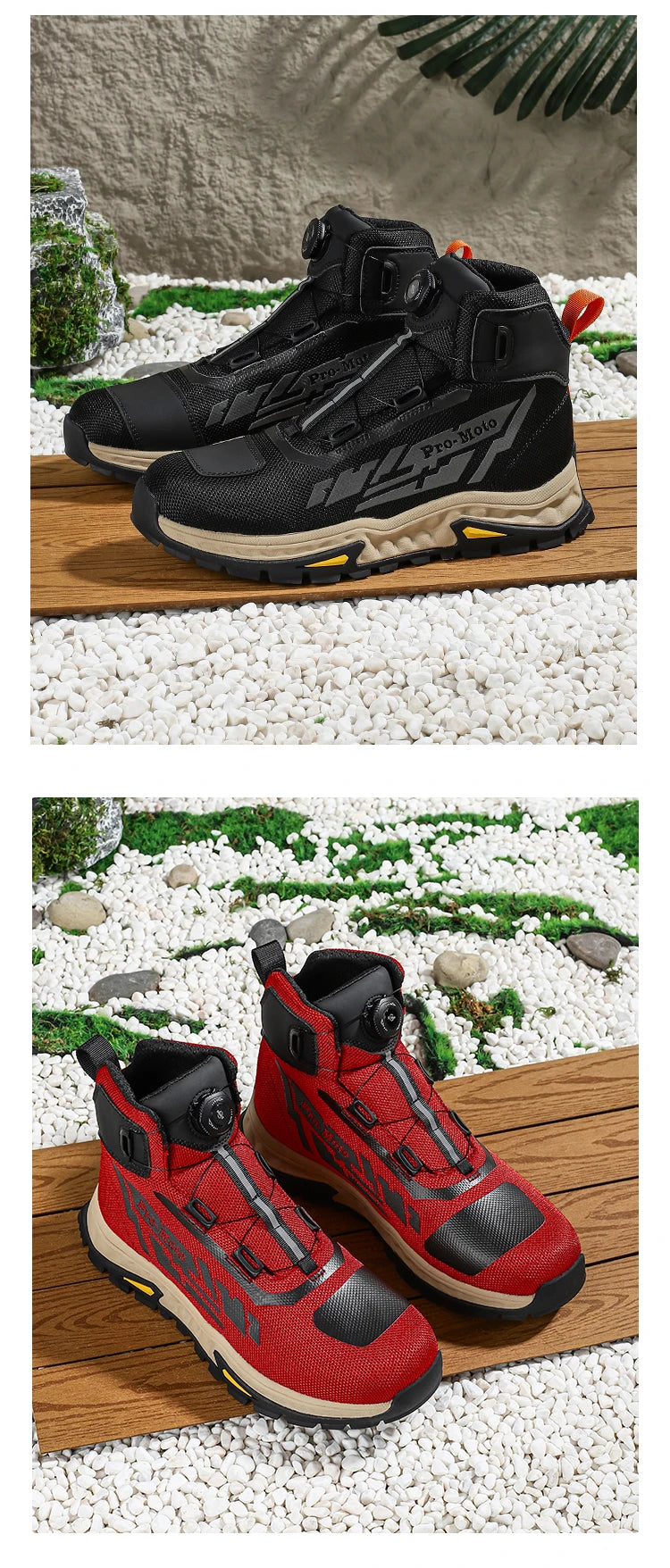 Men Motorcycle Boots Anti-Fall Motorcycle Boots Men Wear-Resistant Motorcycle Shoes Breathable Motorbike Boots  For 4 Season