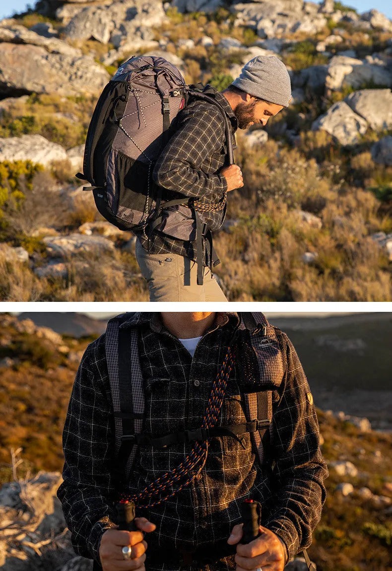 Naturehike Rock Series Outdoor Bags 60L Travel Backpacks Large Capacity 60+5L Hiking Packs Aluminum Frame Hiking Bag