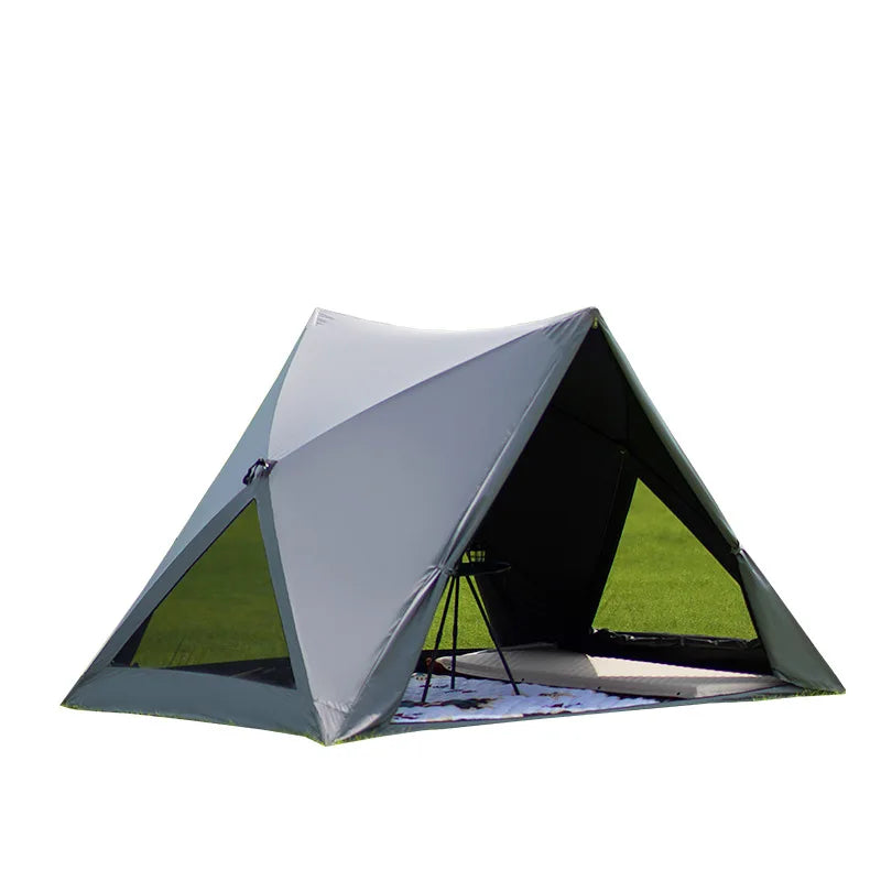 Open Shelter Family Size Triangle Tent Automatic Pop Up Beach Tent Ultralight Portable Outdoor Camping Sun Shelter Instant