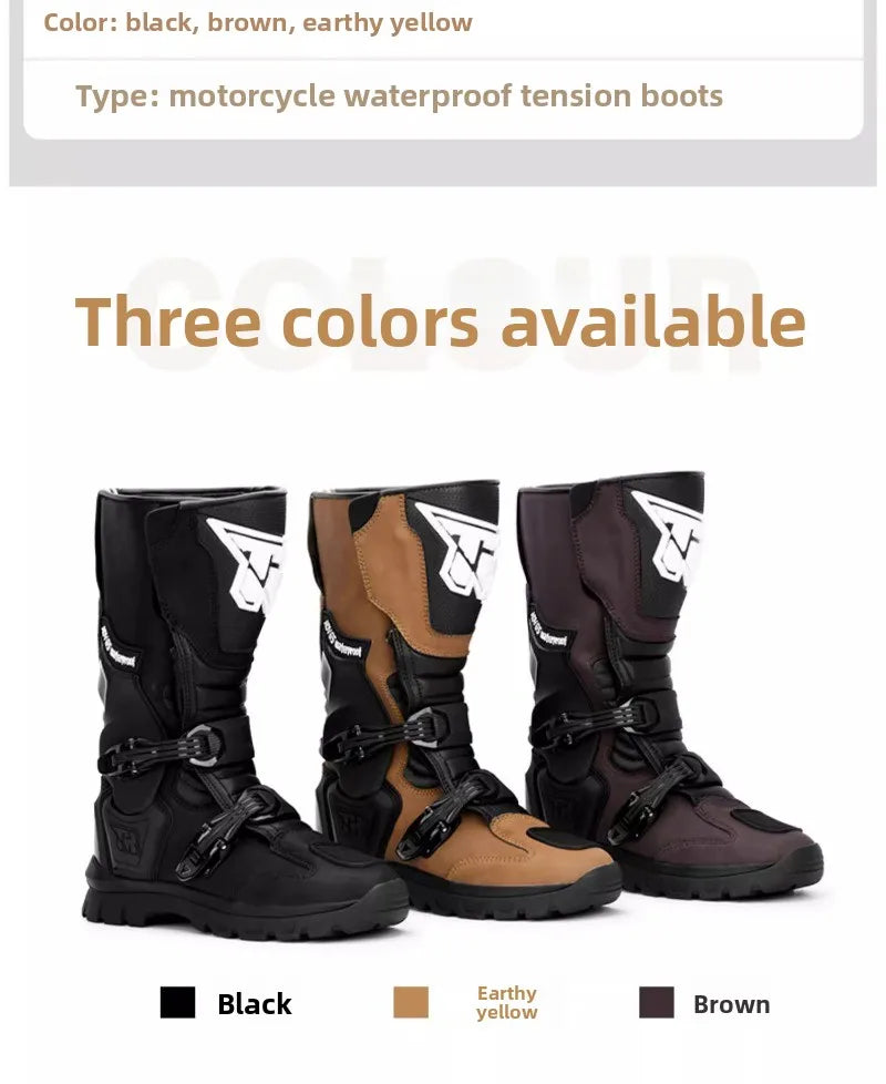 2025New Tiger G5 ADV Motorcycle Boots Black Khaki Off-road Rally Boots Microfiber Waterproof Bota Masculina Adventure Bike Botas