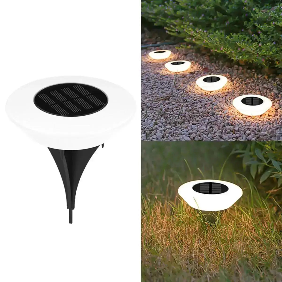 Solar Ground Light Lamp Outdoor Rechargeable Led Waterproof Park Landscape Floor Garden Lamps Decorative Powered Decoration Lawn