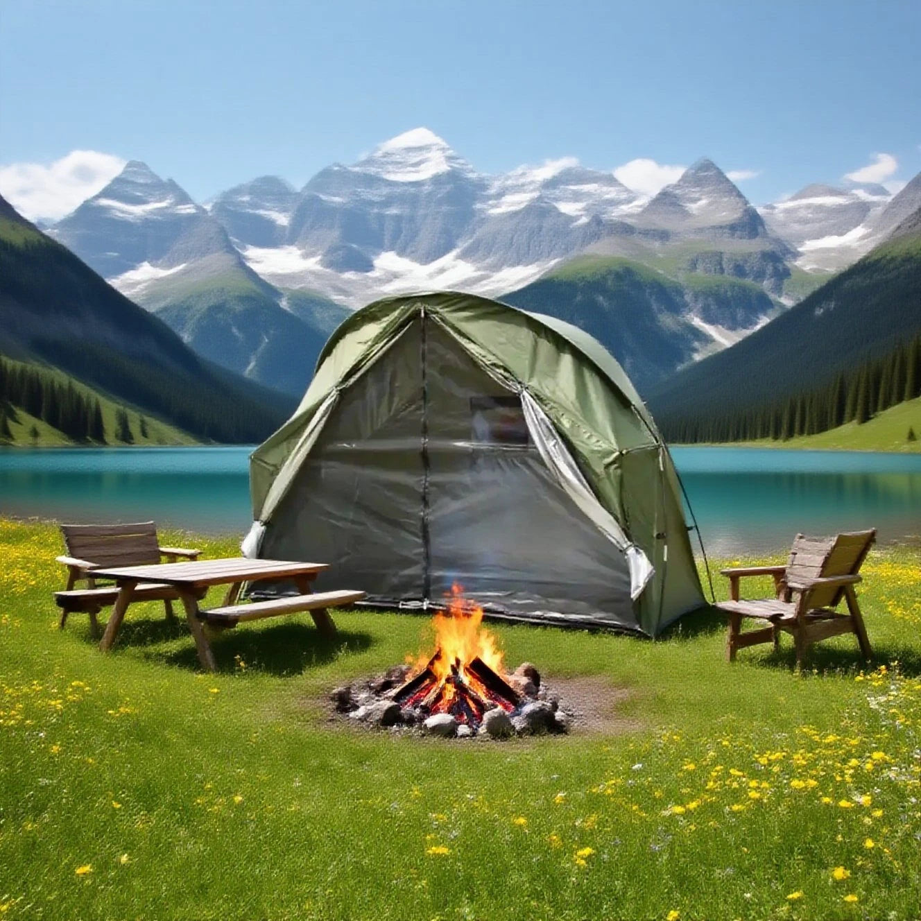 Breathable Mesh Tent for Backpacking - 1 Person All-Mesh Insect-Proof Camping Tent with Enhanced Airflow, Portable Sleep Shelter