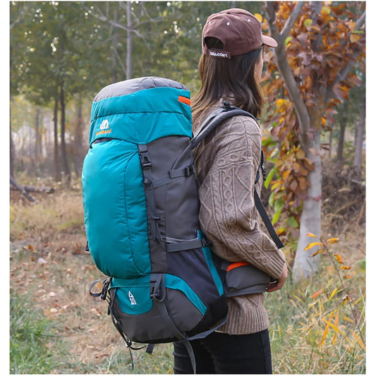 65L Climbing Backpack Large Capacity Outdoor Camping Sports Women Men Waterproof Travel Nature Hike Mountaineering Trekking Bag